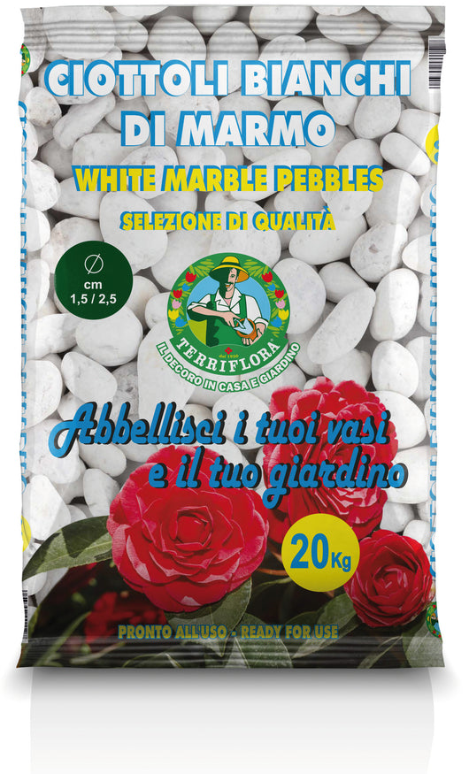 CIOTTOLI BIANCHI DI MARMO KG. 20 mm. 25-40