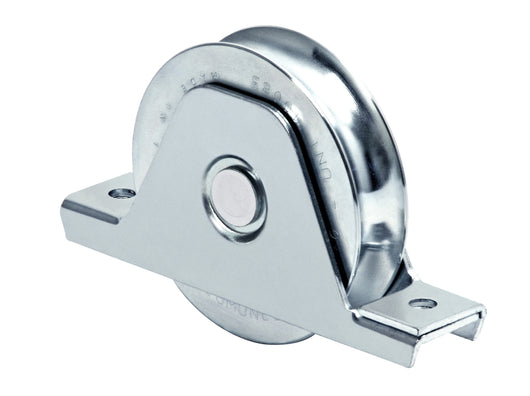 Comunello RUOTA PER CANCELLI CON SUPPORTO GOLA U 1 cuscinetto art. 337 mm.140x25 2.00 pz