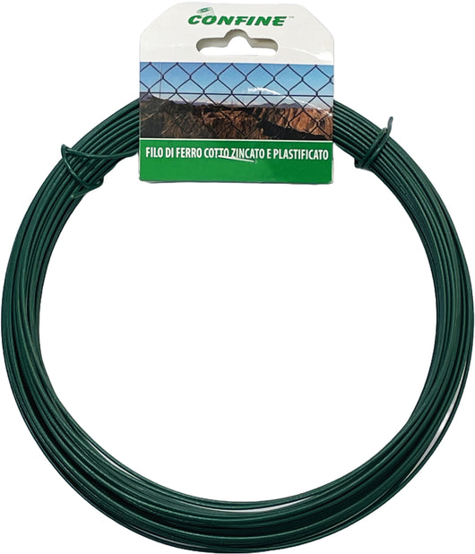 Confine FILO DI FERRO COTTO ZINCATO E PLASTIFICATO Ø filo mm.1,40 mt. 20