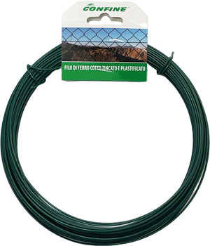 Confine FILO DI FERRO COTTO ZINCATO E PLASTIFICATO Ø filo mm.2,00 mt. 12