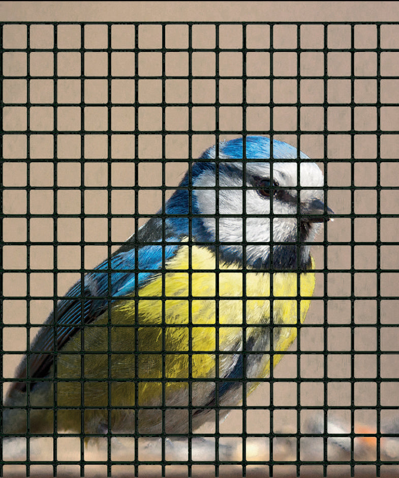 Confine RETE PER RECINZIONI PLAST. maglia mm.12x12 Ø filo mm.1,20 H cm.150 col. Nero