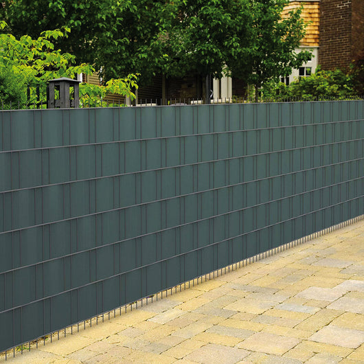 Confine STRISCIA FRANGIVISTA IN PVC + 20 CLIP (450 gr/m) cm. 19x35 mt col. Verde