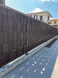 Confine STRISCIA FRANGIVISTA IN TECNO RATTAN cm. 90x300 col. Testa di moro