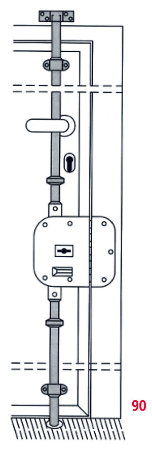 CR ASTE VERTICALI PER SERRATURE Art.90 Ø mm.18