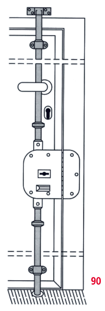 CR ASTE VERTICALI PER SERRATURE Art.90 Ø mm.18