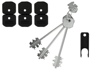 Dierre Atra BLOCCHETTO CON 3 CHIAVI PER SERRATURE Art. BLO 3110 mm. 92