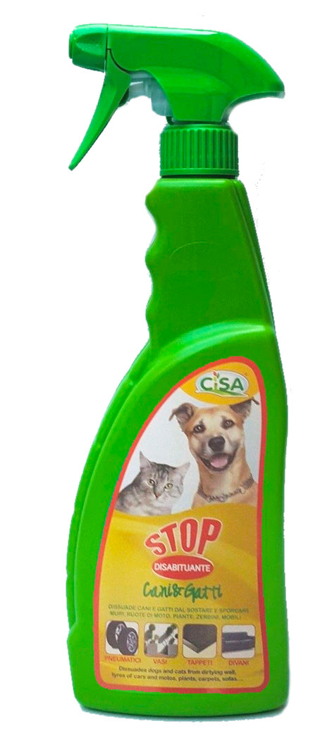 DISABITUANTE REPELLENTE SPRAY STOP CANI E GATTI ml. 750 12.00 pz