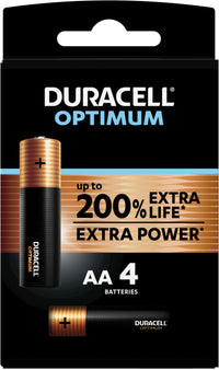 Duracell PILA ACALINA OPTIMUM MN1500 STILO 4 PZ. 1,5V