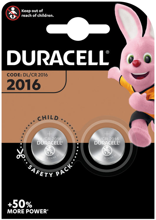 Duracell PILA AL LITIO SPECIALISTICA BOTTONE 2016 2 PZ. 10.00 confezioni
