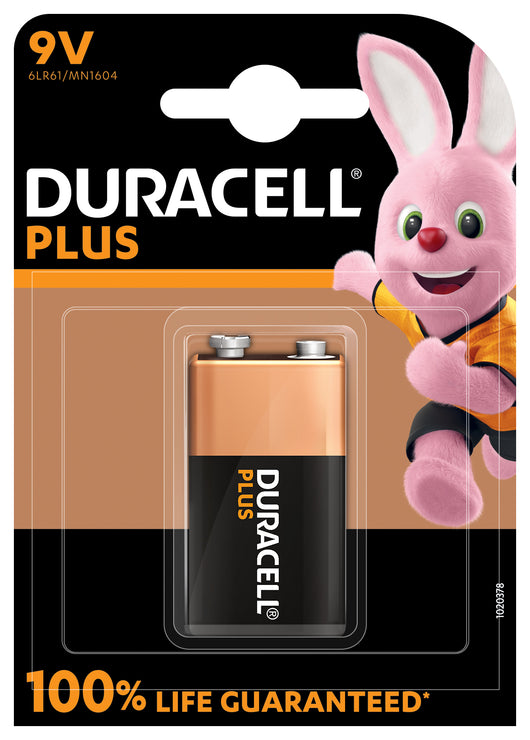 Duracell PILA ALCALINA SERIE PLUS 1 PZ. TRANSISTOR 9 V 10.00 pz
