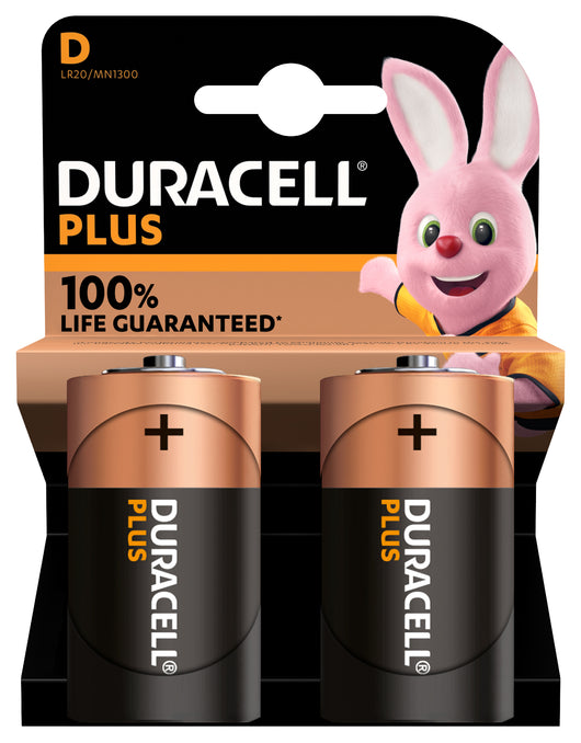 Duracell PILA ALCALINA SERIE PLUS 2 PZ. TORCIA 1,5V 10.00 confezioni