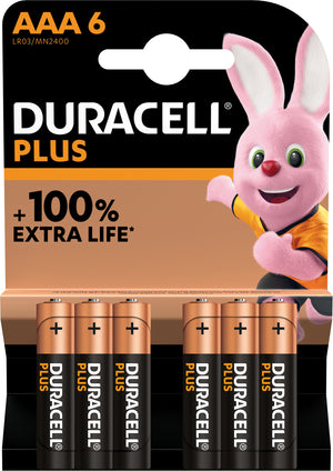 Duracell PILA ALCALINA SERIE PLUS 6 PZ. MINISTILO 1,5V 10.00 confezioni