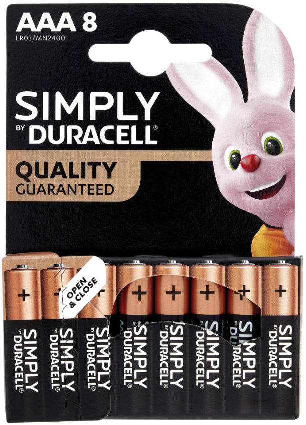 Duracell PILA ALCALINA SERIE SIMPLY 8 PZ. MINISTILO 1,5V 10.00 confezioni