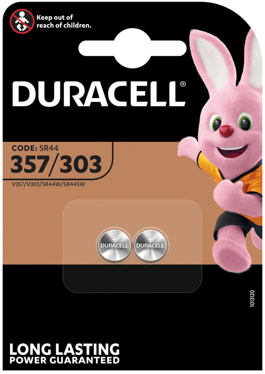 Duracell PILA SILVER OXIDE SPECIALISTICA BOTTONE 357/303 2 PZ. 10.00 confezioni
