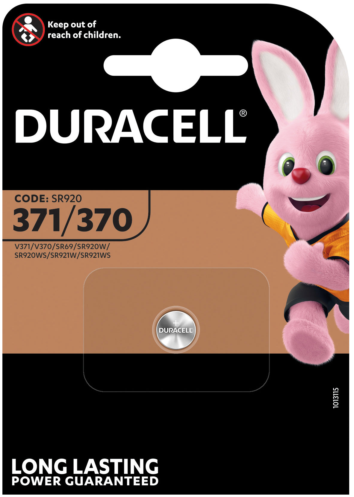 Duracell PILA SILVER OXIDE SPECIALISTICA BOTTONE 371/370 1 PZ. 10.00 pz