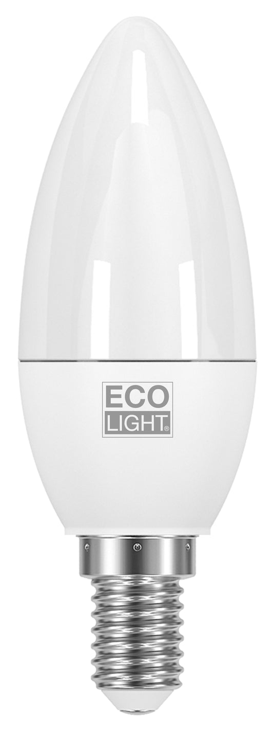 Ecolight LAMPADA A LED CANDELA E14 luce calda 6 W 10.00 pz