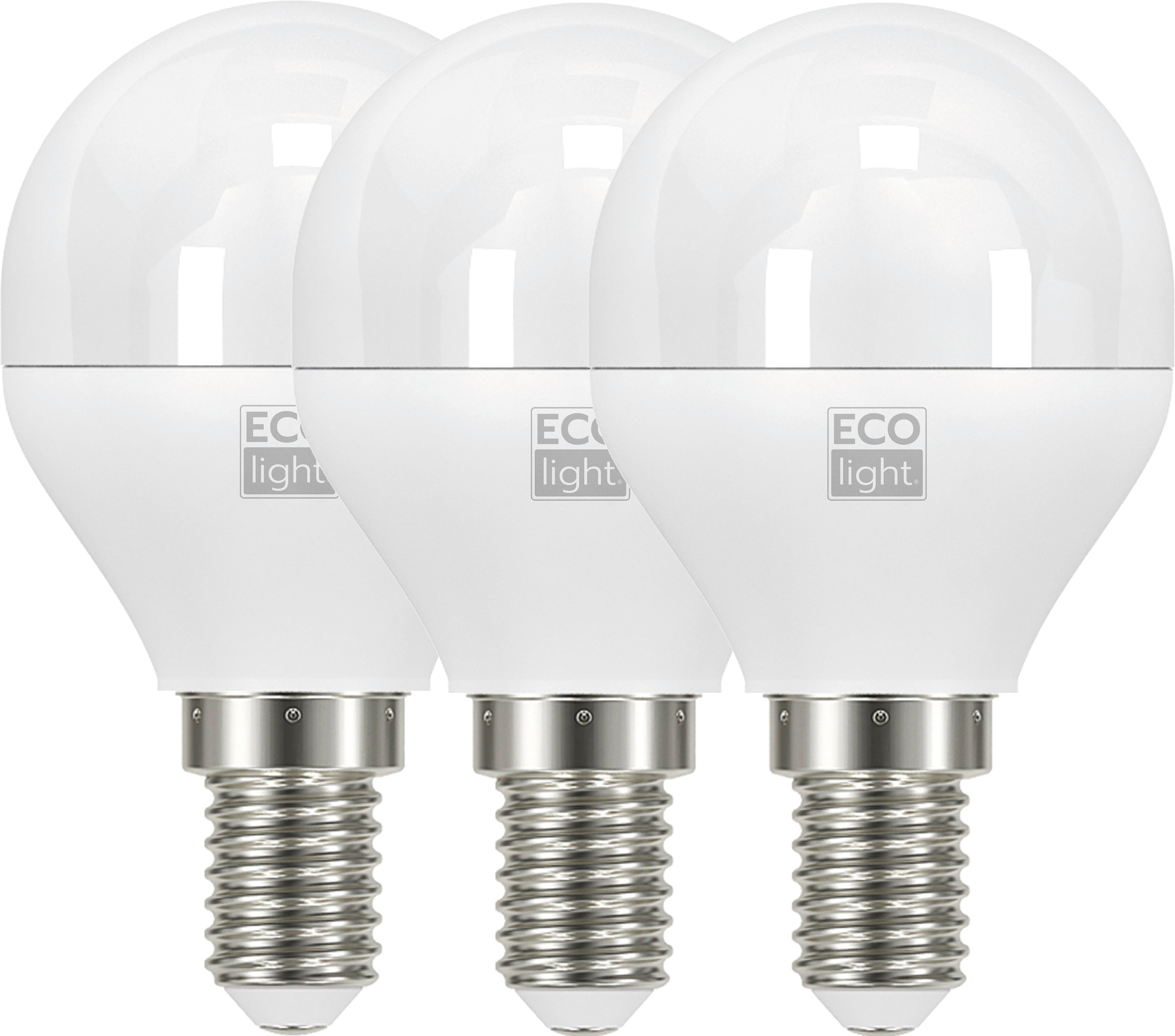 Ecolight LAMPADA A LED MINI GLOBO E14 3 PZ. luce fredda 6 W 20.00 confezioni