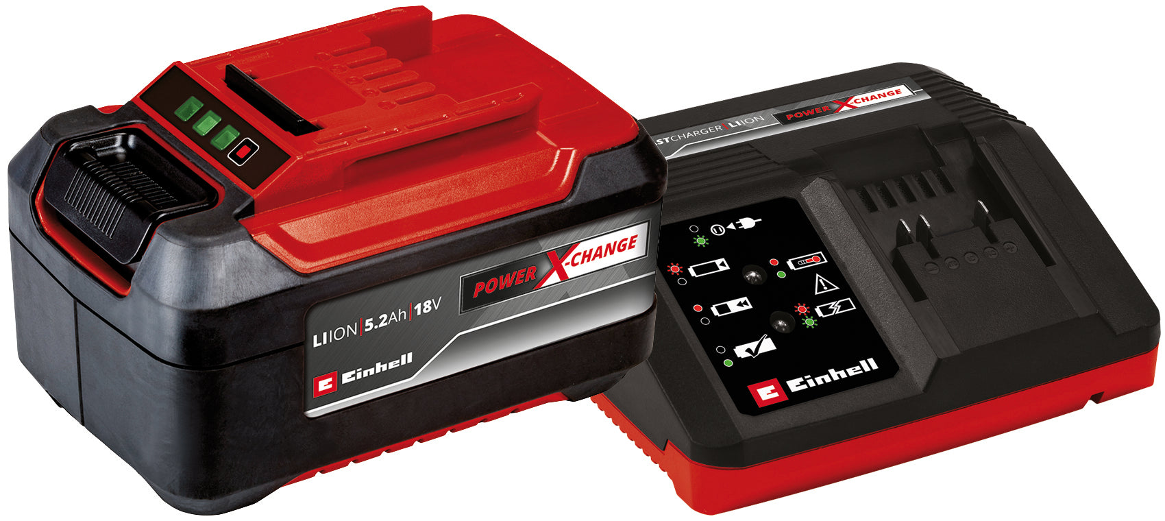 Einhell BATTERIA + CARICABATTERIA POWER-X-CHANGE  18 V - 5,2 Ah