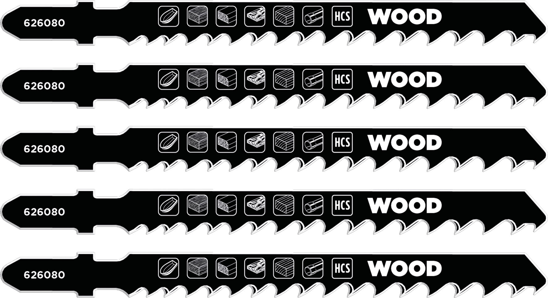 Einhell LAMA PER SEGHETTO ALTERNATIVO  5 PZ. Legno e laminati taglio medio 5.00 confezioni