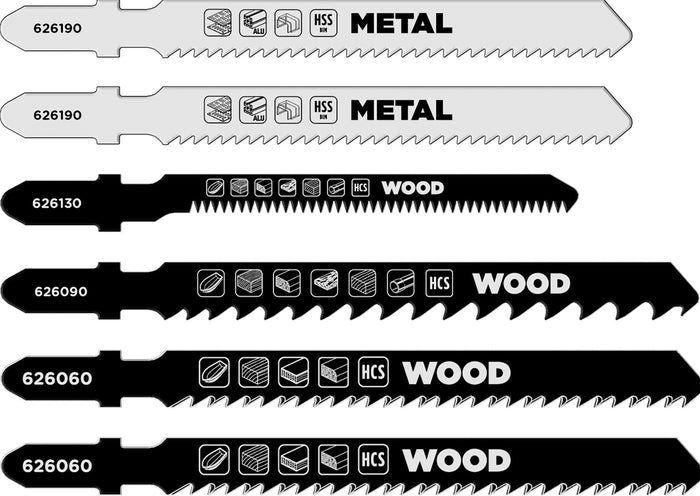 Einhell LAMA PER SEGHETTO ALTERNATIVO  6 PZ. Legno e metallo 5.00 confezioni