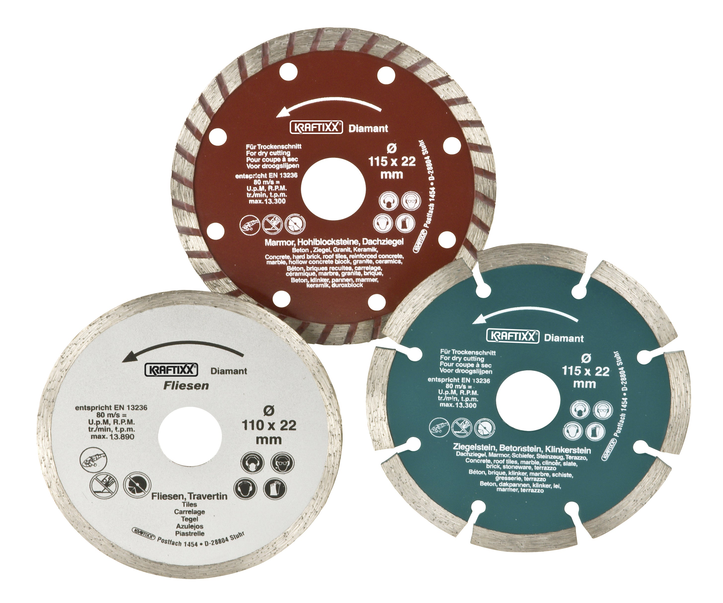 Einhell SET DISCHI TRONCATORI DIAMANTATI 3 PZ.