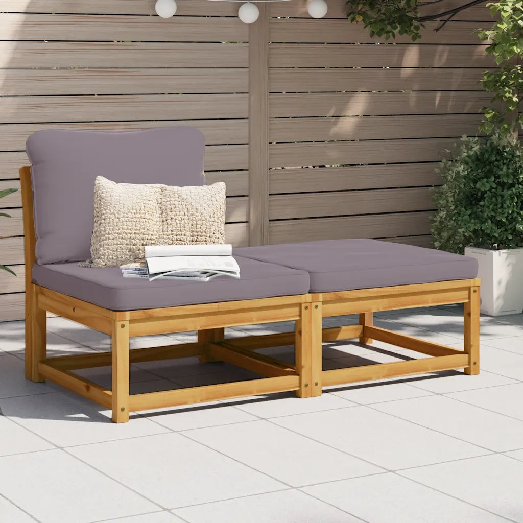 Salotto da Giardino-Set Mobili da Giardino 3pz con Cuscini Legno Massello di Acacia 144933
