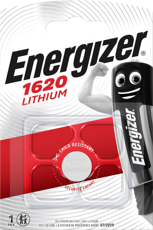 Energizer PILA AL LITIO SPECIALISTICA BOTTONE 1620 3V-Ø mm. 16x2 h 1 PZ. 10.00 pz