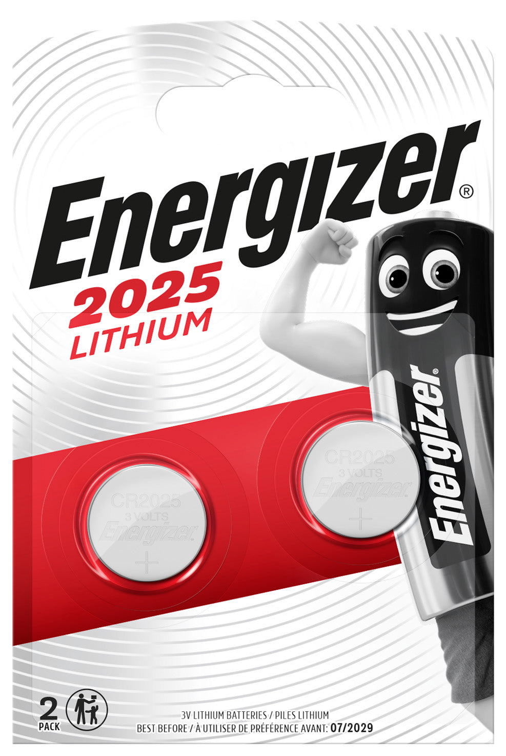 Energizer PILA AL LITIO SPECIALISTICA BOTTONE 2025 3V-Ø mm. 20x2,5 h 2 PZ. 10.00 confezioni