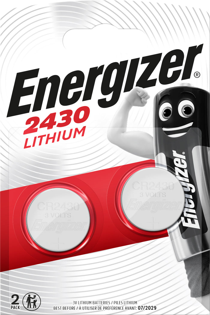 Energizer PILA AL LITIO SPECIALISTICA BOTTONE CR2430 3V-Ø mm. 24,5x3 h 2 PZ. 10.00 confezioni