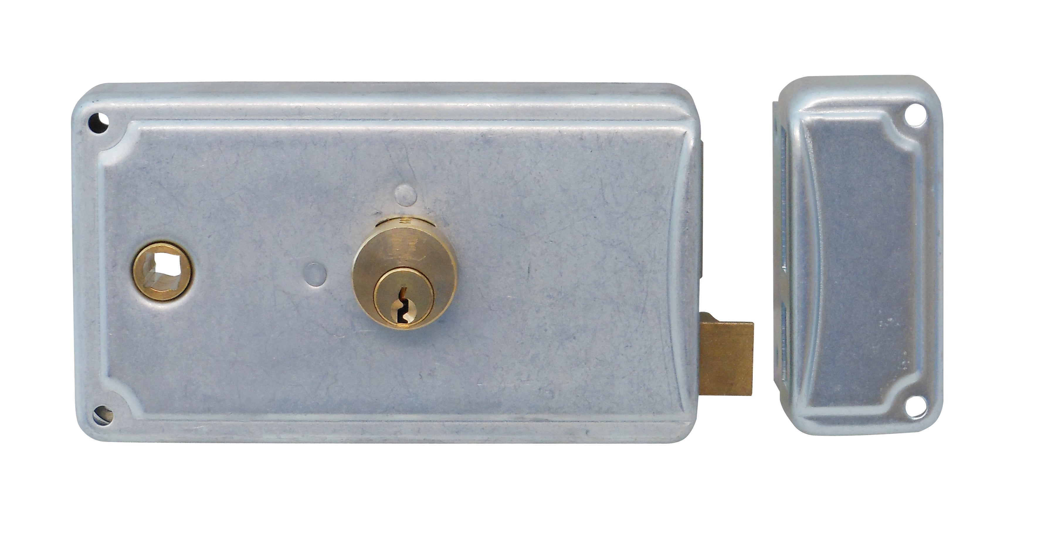 F.lli Facchinetti SERRATURA FERRO APPL. 3M+S ZINCATA Art. P38 E.70 Sx