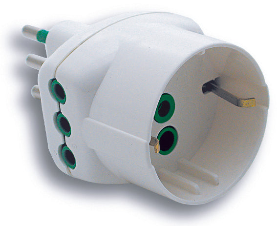 Fanton ADATTATORE TRIPLO 2P+T spina 10A/2 prese 10A+schuko 5.00 pz