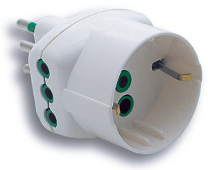 Fanton ADATTATORE TRIPLO 2P+T spina 10A/2 prese 10A+schuko 5.00 pz
