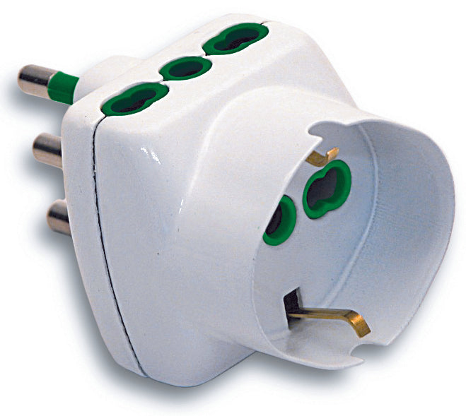 Fanton ADATTATORE TRIPLO IN BLISTER 2P+T spina 16A/2 prese 10/16A+schuko