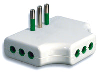 Fanton ADATTATORE TRIPLO PIATTO IN BLISTER 2P+T spina 10A/3 prese 10A