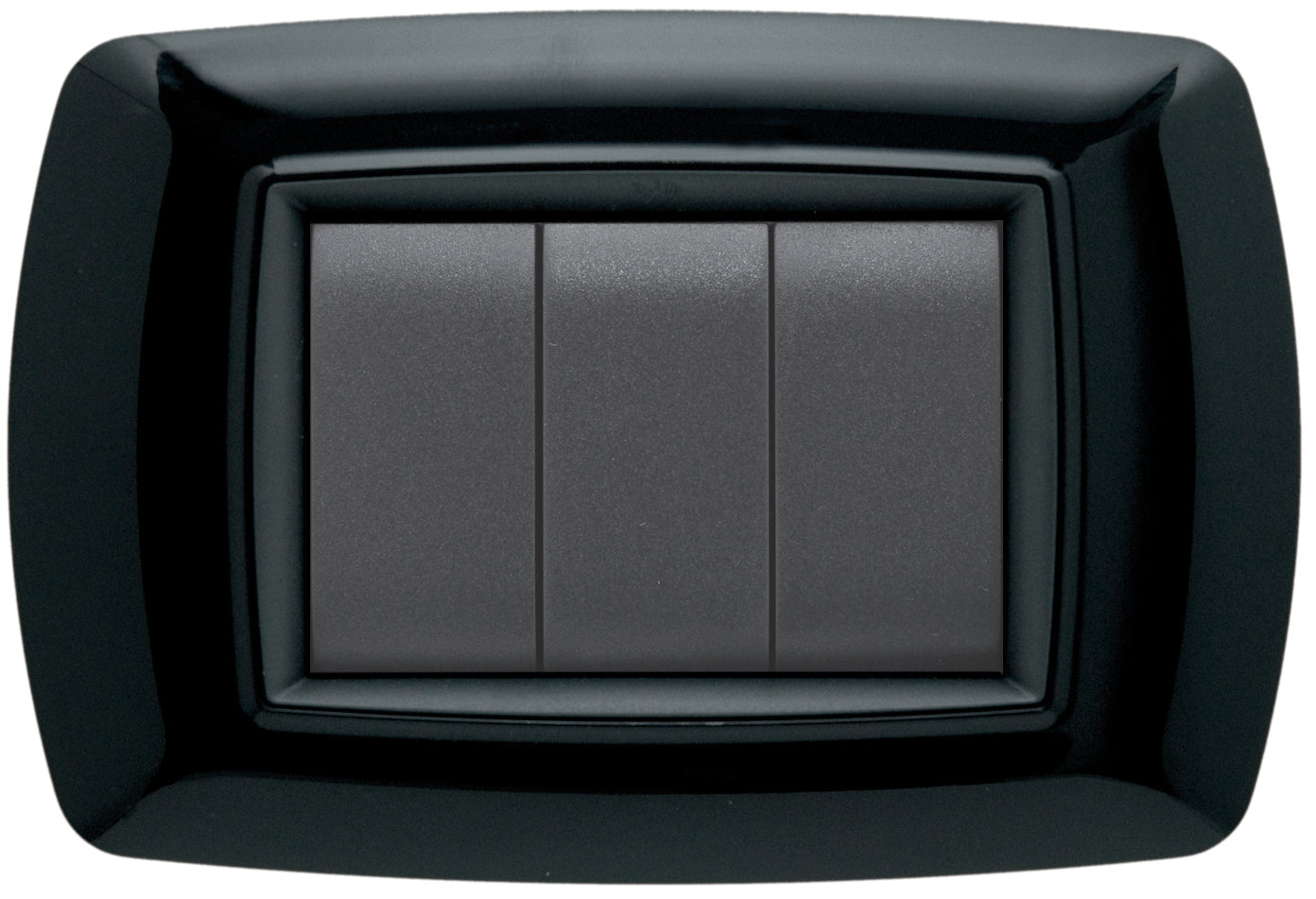 Feb Elettrica PLACCA LIFE Col. Nero 3 posti 20.00 pz