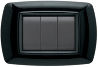 Feb Elettrica PLACCA LIFE Col. Nero 3 posti 20.00 pz