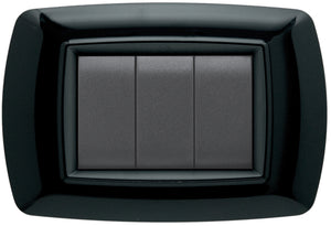 Feb Elettrica PLACCA LIFE Col. Nero 3 posti 20.00 pz