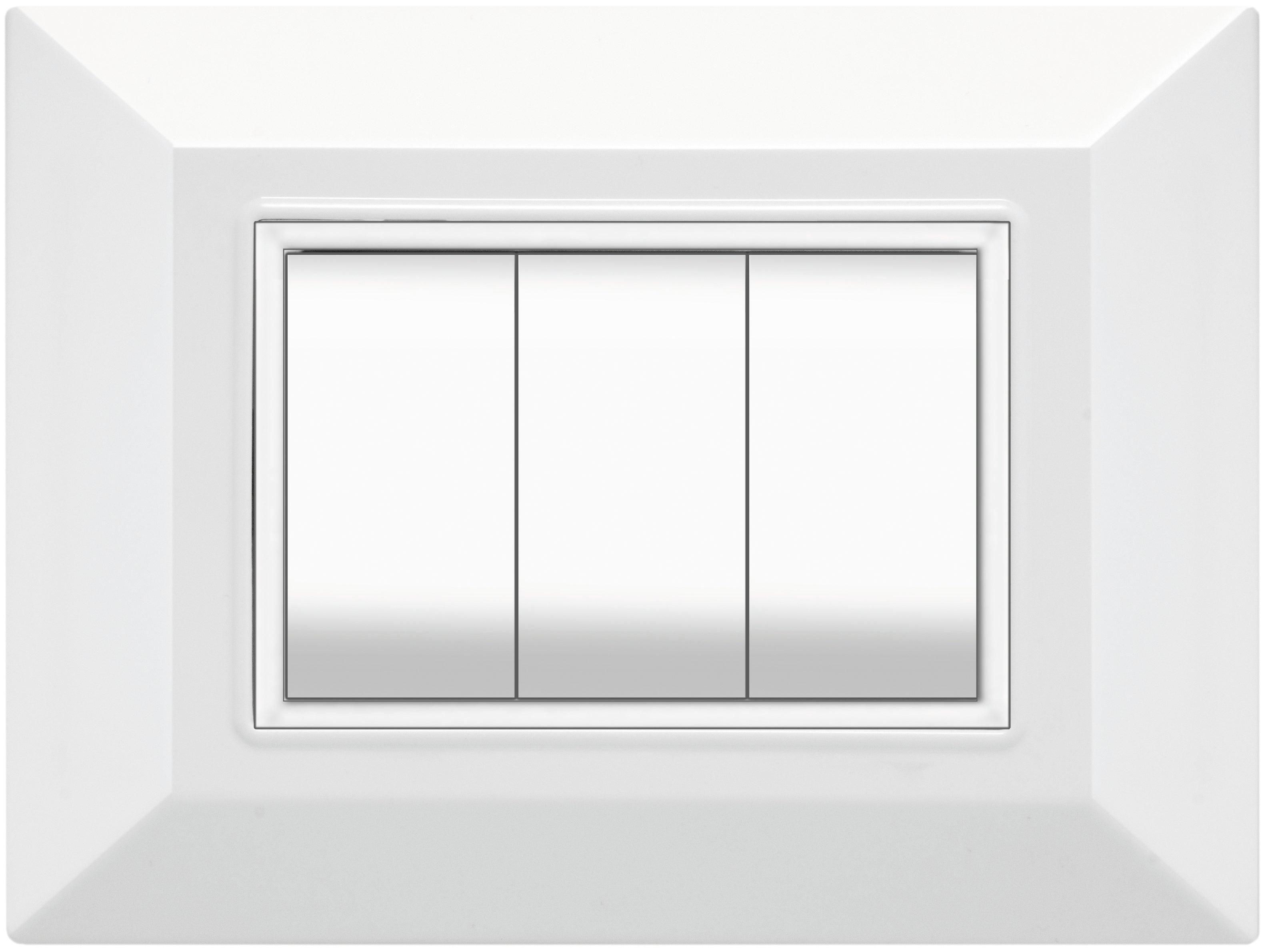 Feb Elettrica PLACCA PLAIN Col. Bianco 3 posti 20.00 pz