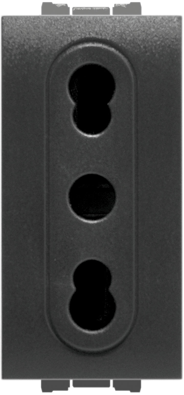 Feb Elettrica PRESA BIVALENTE DI SICUREZZA 2P+T  10-16A Col. Antracite 20.00 pz