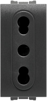 Feb Elettrica PRESA BIVALENTE DI SICUREZZA 2P+T  10-16A Col. Antracite 20.00 pz