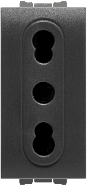 Feb Elettrica PRESA BIVALENTE DI SICUREZZA 2P+T  10-16A Col. Antracite 20.00 pz