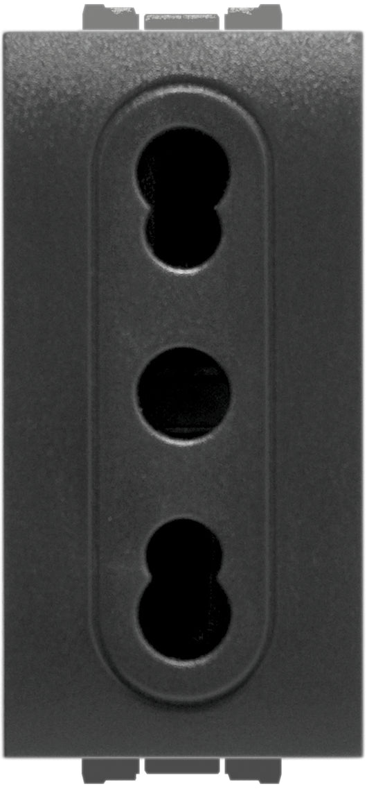 Feb Elettrica PRESA BIVALENTE DI SICUREZZA 2P+T  10-16A Col. Antracite 20.00 pz