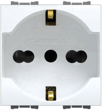 Feb Elettrica PRESA DI SICUREZZA UNEL BIPASSO 2P+T  10-16A Col. Bianco 10.00 pz