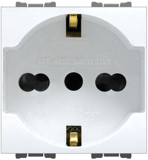 Feb Elettrica PRESA DI SICUREZZA UNEL BIPASSO 2P+T  10-16A Col. Bianco 10.00 pz
