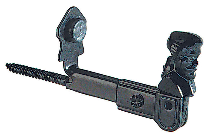 FERMAIMPOSTE A VITE NERO CON FERMO E TASSELLO 25.00 pz