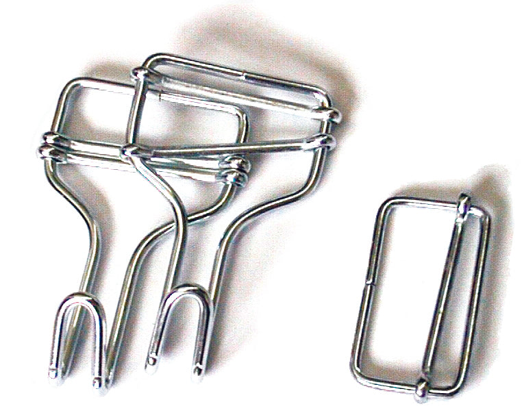 FIBBIA E GANCIO CINGHIA PER POMPE  mm. 40x20x2,8