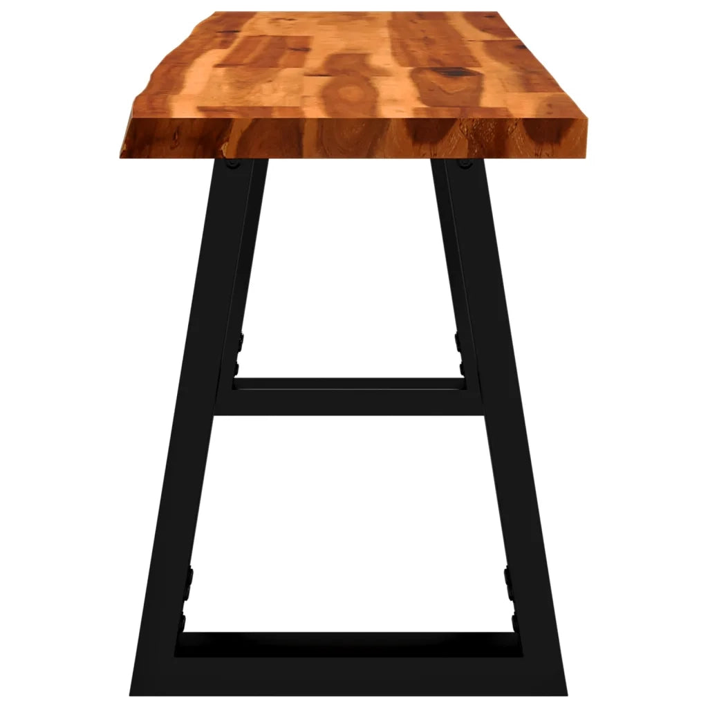 Panca con Bordi Vivi-Sgabello 110 cm in Legno Massello di Acacia