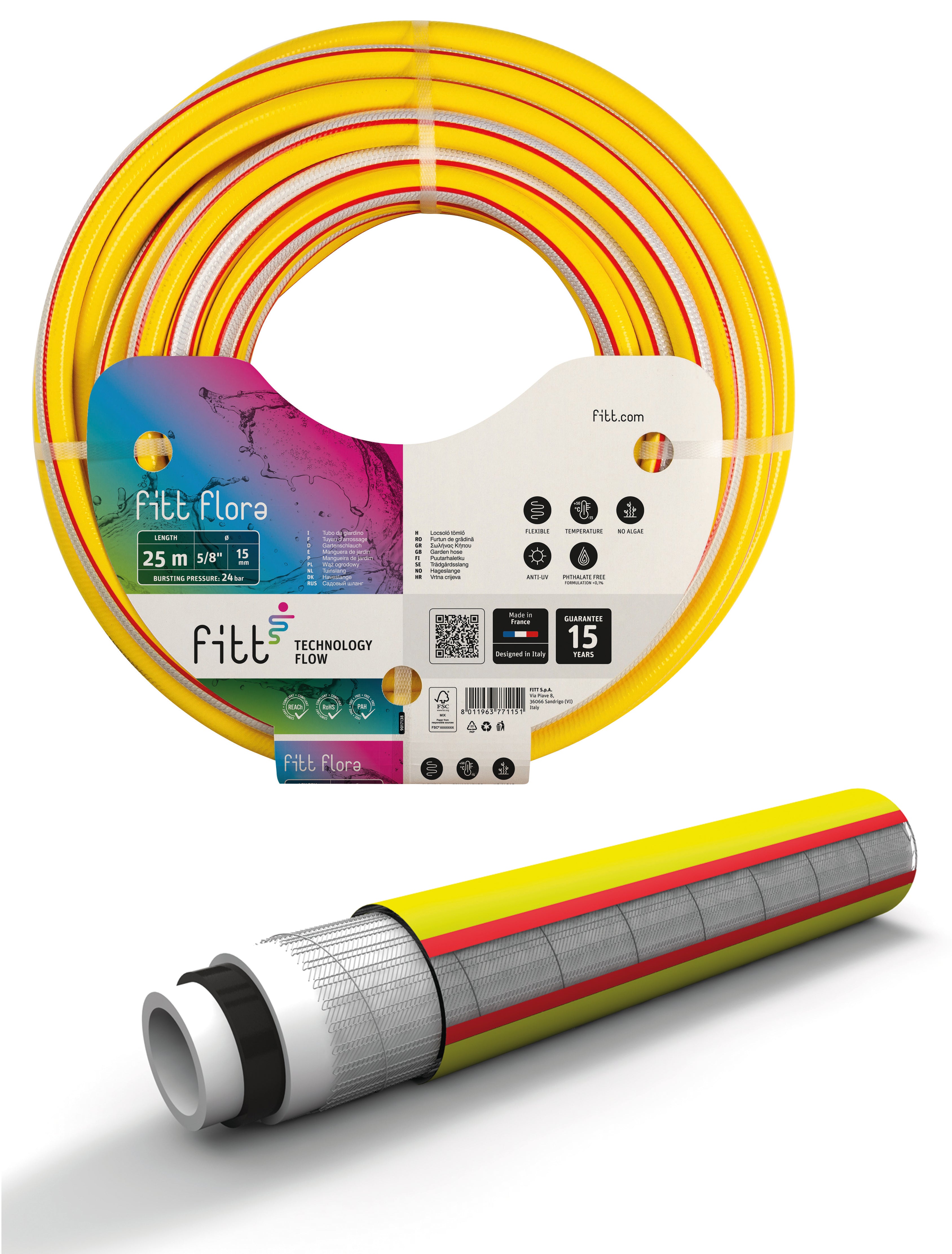 Fitt TUBO PER GIARDINAGGIO FLORA  Ø mm. 15 (mt. 25)