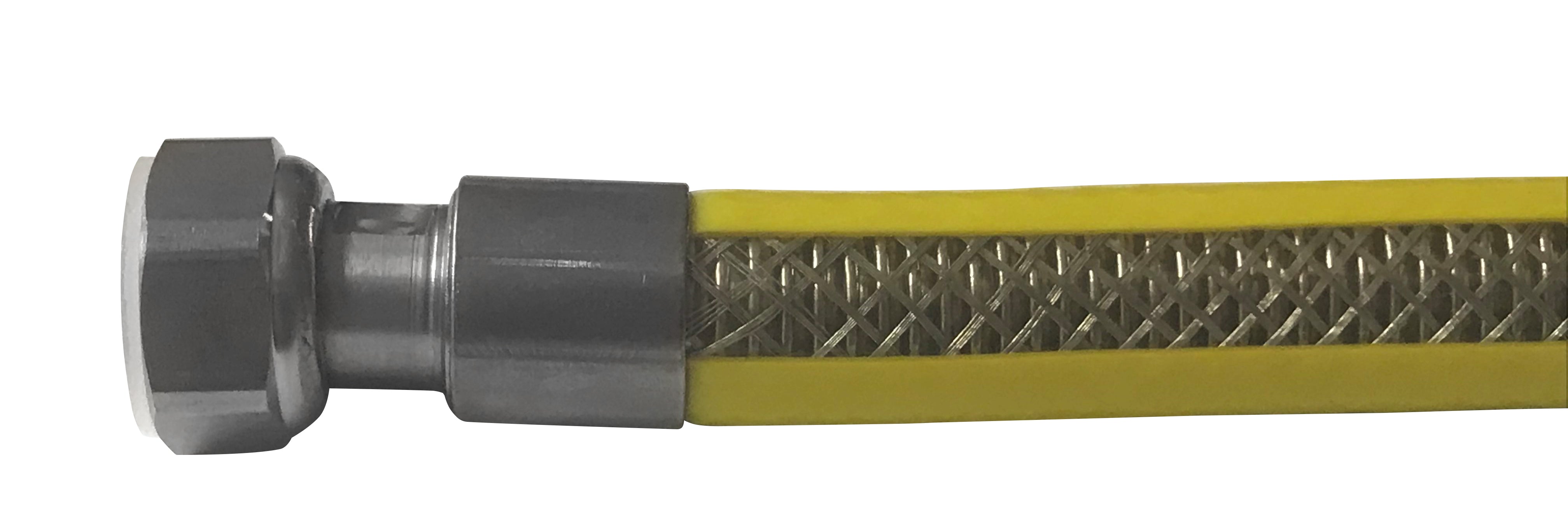 FLESSIBILE PER GAS RIVESTITO IN PVC Attacco 1/2 M x 1/2 F cm. 100