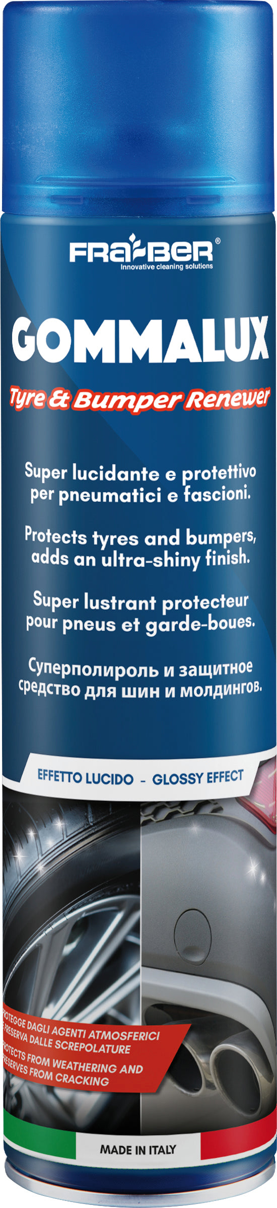 Fra-ber LUCIDANTE PROTETTIVO SPRAY PER PNEUMATICI ''GOMMALUX'' ml. 600